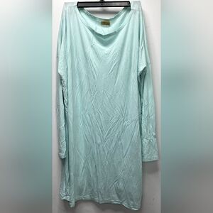 Piko 1988 Shirt 3/4 Sleeve Top Light Blue Bamboo Size Large